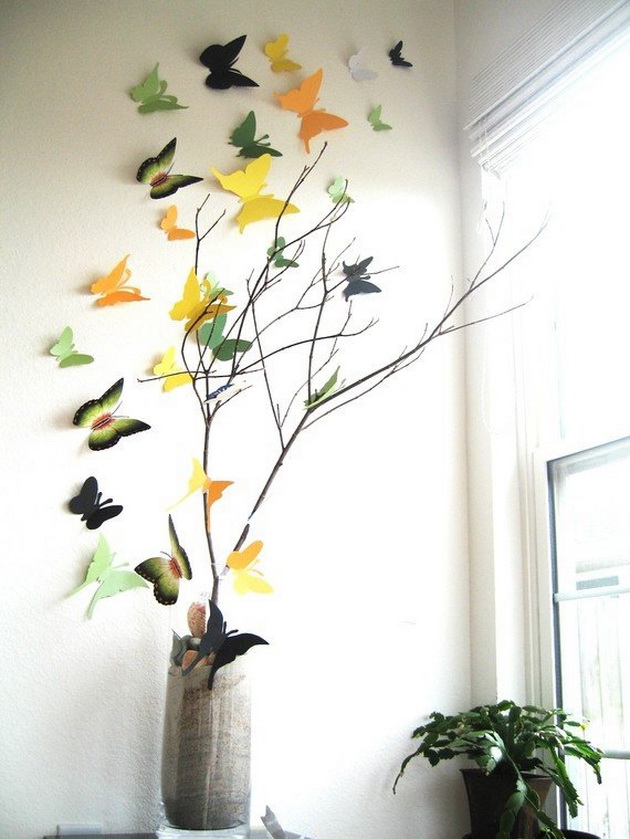 3D wall decoration with Butterflies