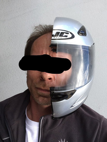 helmet in half