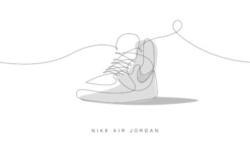 one line sneaker drawing